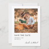 Einfaches modernes Foto Save the Date Hochzeitskar (Vorderseite)
