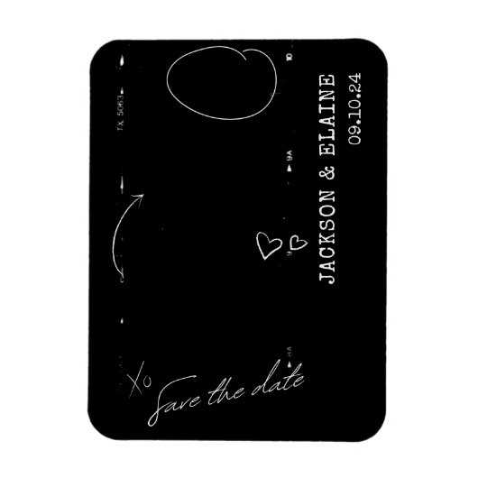 Einfaches modernes Foto Save the Date Magnet (Vertikal)