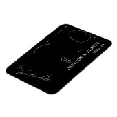 Einfaches modernes Foto Save the Date Magnet (Linke Seite)