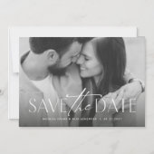 Einfaches, modernes Foto Save the Date Magneteinladung (Vorderseite)