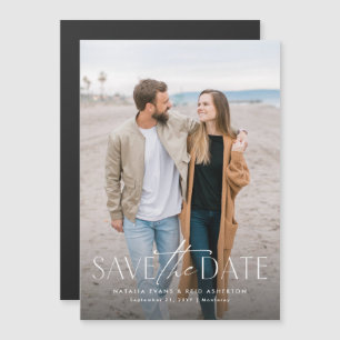 Einfaches, modernes Foto Save the Date Magneteinladung