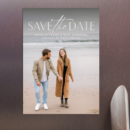 Einfaches, modernes Foto Save the Date Magneteinladung