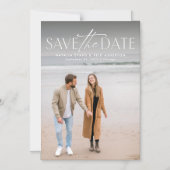 Einfaches, modernes Foto Save the Date Magneteinladung (Vorderseite)