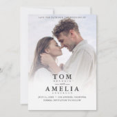 Einfaches modernes Foto Save the Date QR-Hochzeit Einladung (Vorderseite)