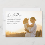 Einfaches modernes Foto Save-the-Date Save The Date (Vorderseite)