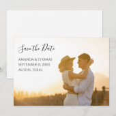 Einfaches modernes Foto Save-the-Date Save The Date (Vorne/Hinten)