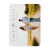Einfaches modernes Foto Save the Date Thin Magnet (Vertikal)