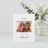 Einfaches modernes Foto "Werden Sie meine Brautjun (Stehend Vorderseite)