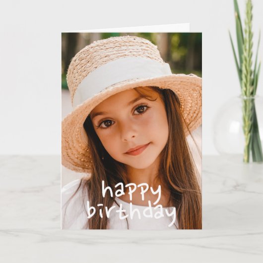 Einfaches, modernes Foto zum Geburtstag Karte (Vorderseite)