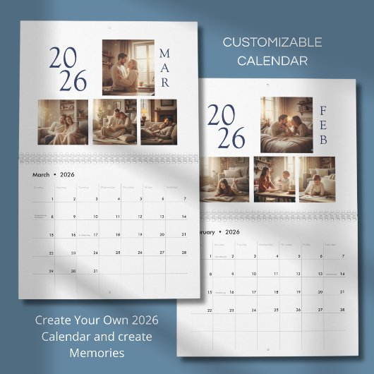 Einfaches modernes Fotodesign Kalender