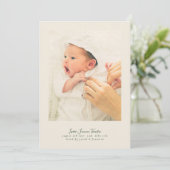 einfaches, modernes Frame 5 Collage Foto Script Ba Ankündigung (Stehend Vorderseite)