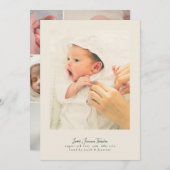 einfaches, modernes Frame 5 Collage Foto Script Ba Ankündigung (Vorne/Hinten)