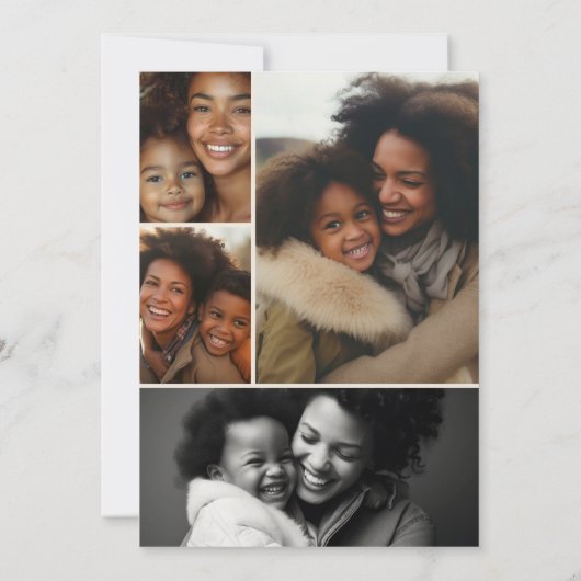 einfaches, modernes Frame 5 Foto Script Abschluss Ankündigung (Rückseite)