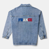Einfaches, modernes französisches Flag-Apparel Jeansjacke (Rückseite)
