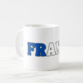Einfaches, modernes französisches Flag-Apparel Kaffeetasse (Vorderseite Links)