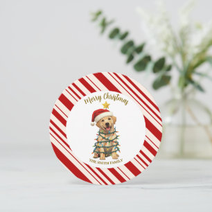 Einfaches modernes frohe Weihnachten Lab Welpenhu Einladung
