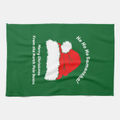 Einfaches modernes frohes Weihnachten Grün Geschirrtuch (Horizontal)