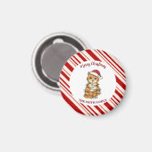 Einfaches modernes frohes Weihnachten Kätzchen Cat Magnet (Vorderseite/Rückseite)