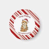 Einfaches modernes frohes Weihnachten Kätzchen Cat Magnet (Vorne)