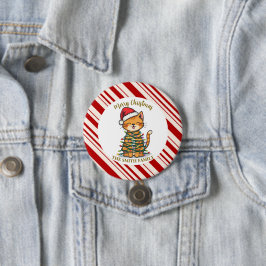 Einfaches modernes frohes Weihnachts-Kätzchen CatM Button