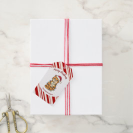 Einfaches modernes frohes Weihnachts-Kätzchen CatM Geschenkanhänger