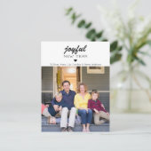 Einfaches modernes fröhliches New Year Heart Foto Postkarte (Stehend Vorderseite)