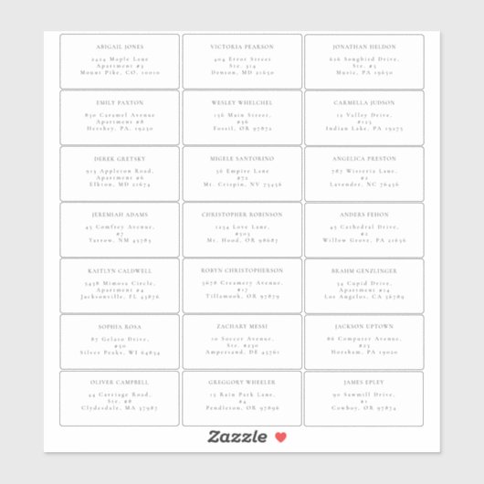 Einfaches, modernes Gästebuch Aufkleber (Blatt)