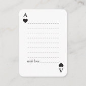 Einfaches modernes Gästebuch/ Signaturkarten Begleitkarte (Rückseite)