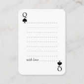 Einfaches modernes Gästebuch/ Signaturkarten Begleitkarte (Rückseite)