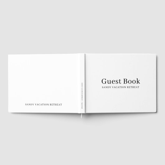 Einfaches modernes Gästebuch | weiß (Voll)