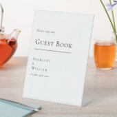 Einfaches modernes Gästebuchzeichen Sockelschild (In Situ)