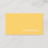 Einfaches, modernes, gelbes Berufliches Netzwerk Visitenkarte (Vorderseite)