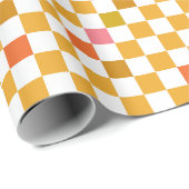 Einfaches, modernes Gelbes Scheckpapier Geschenkpapier (Rolleneckpunkt)