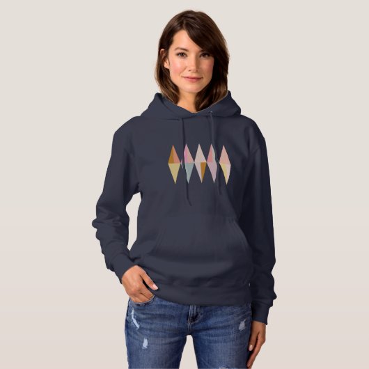 Einfaches modernes geometrisches Design in Pastell Hoodie (Vorne ganz)
