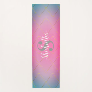einfaches, modernes geometrisches Muster, Monogram Yogamatte