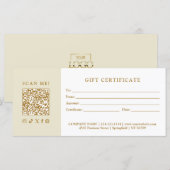 Einfaches modernes Geschäft QR-Code-Geschenkgutsch (Vorne/Hinten)