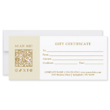 Einfaches modernes Geschäft QR-Code-Geschenkgutsch