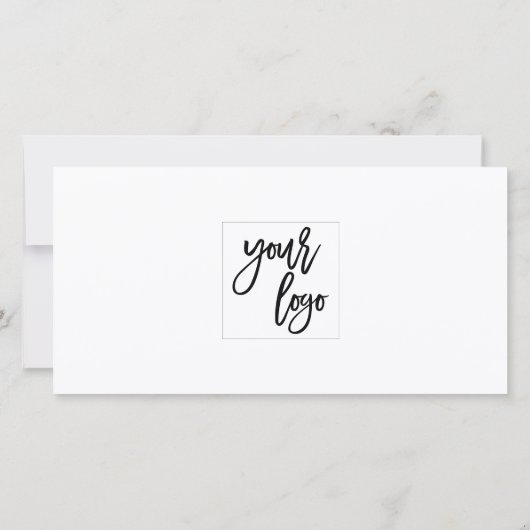 einfaches, modernes Geschenkgutschein mit Logo (Rückseite)