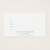 Einfaches, modernes Geschenkzertifikat (Rückseite)