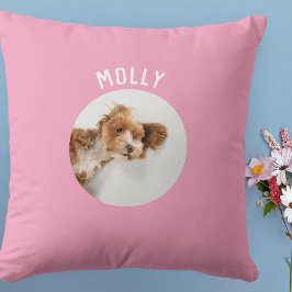 Einfaches, modernes Girl Pet Foto Personalisiert P Kissen