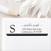 Einfaches, modernes Girly Script Monogram Label (Insitu)