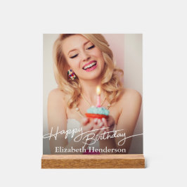 Einfaches modernes Glück zum Geburtstag Acrylschild