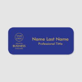 Einfaches, modernes Gold-Business-Logo Namensschild (Vorderseite)