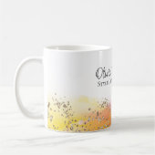 Einfaches, modernes Gold-Pink-Geschäft Kaffeetasse (Links)