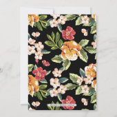 Einfaches modernes Gold Tropical Wedding Brautpart Einladung (Rückseite)