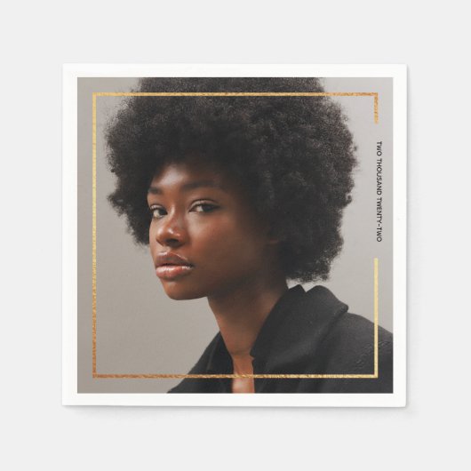 Einfaches, modernes Goldbarren-Abschluss Serviette (Vorderseite)