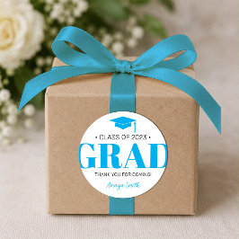 Einfaches Modernes GRAD-Abschlussgeschenk-Aufklebe Runder Aufkleber