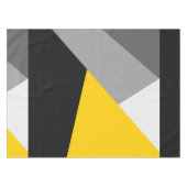 Einfaches modernes graues gelbes und schwarzes Geo Tischdecke (Vorderseite (Horizontal))