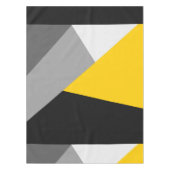 Einfaches modernes graues gelbes und schwarzes Geo Tischdecke (Vorderseite)