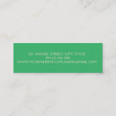 Einfaches modernes Grün, Punkte, Gold Instagramm Mini Visitenkarte (Rückseite)